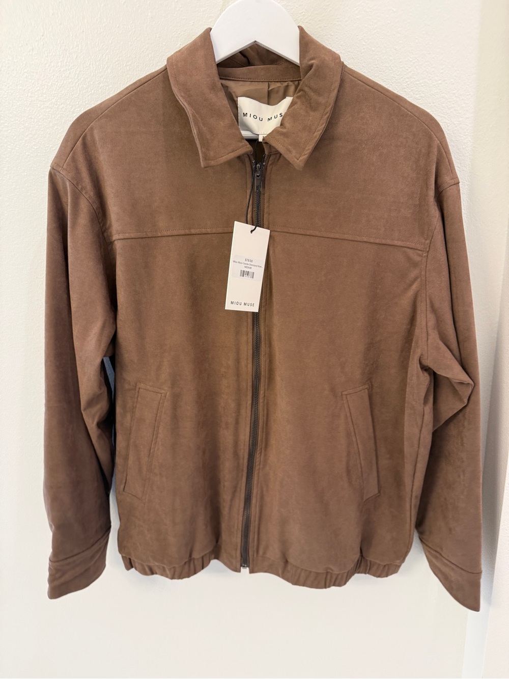 Miu Miu Chestnut Suede Bomber Jacket